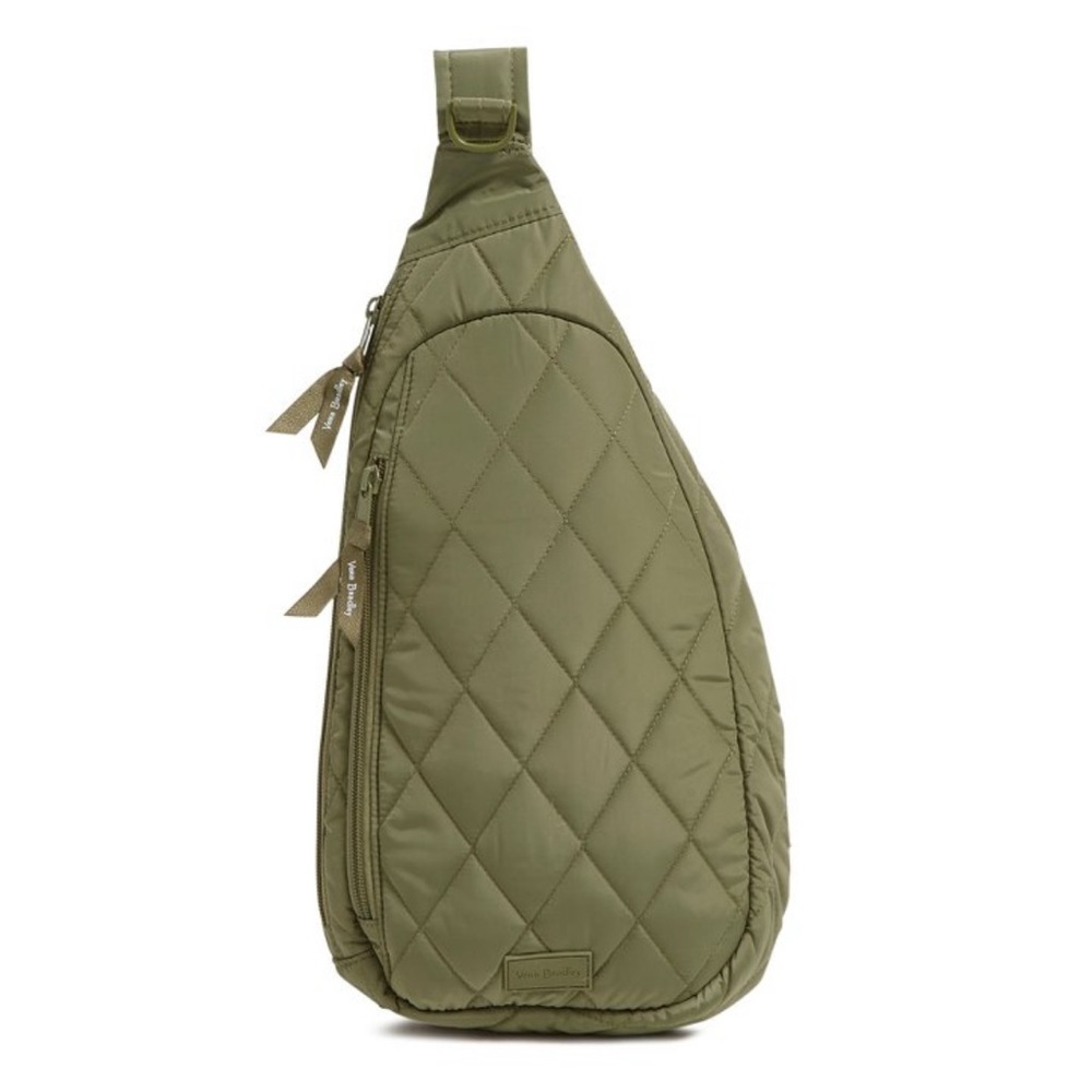 Vera Bradley Ultralight Essential Crossbody Sling Backpack, Olive Green